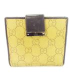 グッチ GUCCI 二つ折り財布 ウォレット 小銭入れあり キャンバス レザー 革 GGロゴ ベージュ 74209・0416 /CK24 ■GY13