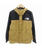 ザノースフェイス THE NORTH FACE マウンテンライトジャケット マウンテンパーカ ゴアテックス GORE-TEX ロゴ 刺繍 ナイロン L ベージュ 黒 ブラック NP11834 /HO