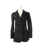 ジョルジオアルマーニ GIORGIO ARMANI テーラードジャケット シングル ダブルジップ 比翼 ストレッチ 黒 ブラック /CK25 ■GY18