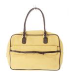 ミュウミュウ miumiu 90s ヴィンテージ アーカイブ ハンドバッグ トート キャンバス レザー リボンモチーフ ロゴ型押し ベージュ /CK16 ■GY11