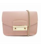 フルラ FURLA メトロポリタン チェーンショルダーバッグ スタッズ ロゴ レザー ピンク /AE ■GY11
