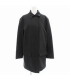 グッチ GUCCI ヴィンテージ ステンカラー コート ミドル 比翼 裏地GG柄 38 黒 ブラック 214-0268-3951 /GV ■GY18