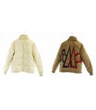モンクレール MONCLER Reveraging down jacket Big ダウンジャケット リバーシブル ナイロン 長袖 ジップアップ ロゴ 2 S 白 ホワイト 茶 ブラウン 41403 50 68950 ■GY18 /MQ