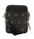 コーチ COACH サリバン ショルダーバッグ キャンバス レザー シグネチャー 星 スター 総柄 ロゴ 黒 ブラック シルバー色 CP177 /XZ ■GY18