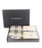 バーバリー ロンドン BURBERRY LONDON フェイスタオル 2枚セット ロゴ刺繍 ノバチェック 総柄 34×75cm ベージュ /CK27 ■GY18