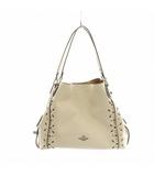 コーチ COACH イーディーショルダーバッグ トートバッグ ハンドバッグ レザー 皮革 ロゴ スタッズ 白 ホワイト ベージュ 茶 ブラウン  22794 /MP ■GY11