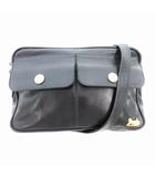 セリーヌ CELINE ショルダーバッグ ロゴ レザー 黒 ブラック /AE ■GY18