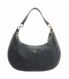 コーチ COACH ハンドバッグ ショルダー 2WAY デニム キャンバス 内側花柄 ロゴ ゴールド金具 青 ブルー F26157 /XZ ■GY18