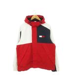 トミーヒルフィガー TOMMY HILFIGER ヨットジャケット ジップアップ フーディー 切替 ロゴ メッシュ裏地 スポーツ S/P 赤 レッド /AH9 ■GY18
