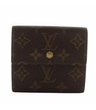 ルイヴィトン LOUIS VUITTON モノグラム ポルトモネ ビエ カルトクレディ 財布 二つ折り PVC レザー Wホック 総柄 茶色 ブラウン M61652 /XZ ■GY18