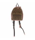 コーチ COACH リュックサック バックパック デイパック PVC レザー シグネチャー ロゴ シルバー金具 茶色 ブラウン ピンク F58315 /XZ ■GY18