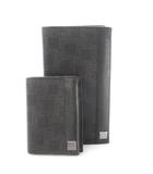 ダンヒル dunhill 2点セット ディーエイト 長財布 ロング ウォレット 二つ折り 小銭入れなし カードケース 名刺入れ ロゴ 総柄 茶 ブラウン /CK30 ■GY1