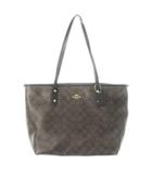コーチ COACH トートバッグ ハンドバッグ PVC レザー 革 シグネチャー ロゴ 茶 ブラウン F58292 /CK25 ■GY18