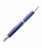 パイロット PILOT デシモ DECIMO 万年筆 文房具 筆記用具 キャップレス ノック式 ペン先18K750 太字 ロゴ 青 ブルー シルバー色 /XZ ■GY18