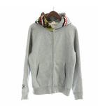 アベイシングエイプ A BATHING APE シャーク フルジップ フーディー SHARK FULL ZIP HOODIE 1st camo パーカー 長袖 ジップアップ ロゴ 裏起毛 S グレー ■GY18 /MQ