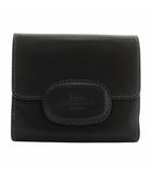 コーチ COACH エライザ スモール ウォレット 財布 二つ折り 牛革 レザー ロゴ 黒 ブラック CT985 /XZ ■GY11