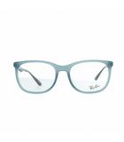 レイバン RAY BAN ウェリントンシェイプ 眼鏡 めがね ロゴ 53□18-145 青 ブルー グレー 7078F ■GY18 /MQ