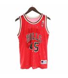 チャンピオン CHAMPION BULLS JORDAN 45 シカゴ ブルズ マイケルジョーダン メッシュ タンクトップ ノースリーブ ロゴ 赤 レッド ■GY17 /MQ