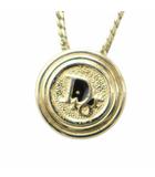 クリスチャンディオール Christian Dior ネックレス アクセサリー ペンダント ロゴ ゴールド色 F2103-015 ■GY18 /MQ ■OH