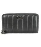 コーチ COACH 長財布 ロングウォレット 小銭入れあり レザー 革 キルティング ロゴ 黒 ブラック 5321 /CK24 ■GY11