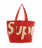 20SS ラフィアトート Raffia Tote トートバッグ ハンド 大容量 オープントップ ロゴ 赤 レッド 白 ホワイト /XZ ■GY18