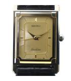 セイコー SEIKO Exceline エクセリーヌ 腕時計 ウォッチ クォーツ レクタンギュラー ゴールド文字盤 金色 7321-6000 ■GY18 /MQ