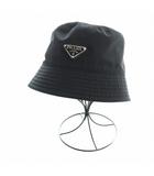 プラダ PRADA Prada Re-Nylon バケットハット 帽子 ロゴ 三角プレート S 黒 ブラック 1HC137 2DMI ■GY18 /MQ ■OH