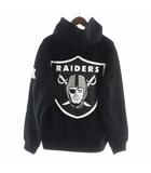 タグ付き 19SS Raiders hooded sweatshirt B NFL Oakland Raiders コラボ パーカー フーディ 裏起毛 ロゴ M 黒 ブラック ■GY18 /MQ