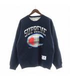19SS Champion Chrome Crewneck チャンピオン クローム クルーネック スウェット トレーナー 裏起毛 プリント ロゴ M 紺 ネイビー EO 122018 ■GY18 /MQ
