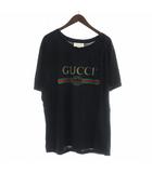 グッチ GUCCI Tシャツ カットソー 半袖 ヴィンテージロゴ シェリーライン インターロッキング XL 黒 ブラック 44103 ■GY18 /MQ