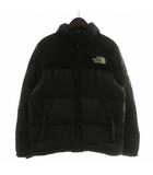 ザノースフェイス THE NORTH FACE ホワイトレーベル WHITE LABEL Novelty Nuptse Down Jacket ノベルティ ヌプシ ダウンジャケット アウター ナイロン フード収納式 ジップアップ ロゴ 刺繍 95(M) 黒 ブラック NJ1DM60J /XZ ■GY40