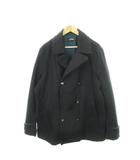 ディーゼル DIESEL Pコート ピーコート ショート丈 メタルボタン ウール 大きいサイズ XXL 黒 ブラック /AH24 ■GY11