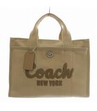 コーチ COACH カーゴ トート CARGO TOTE ハンドバッグ ショルダー 2WAY キャンバス ロゴ 刺繍 ベージュ CP158 /XZ ■GY18
