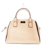 ケイトスペード KATE SPADE ハンドバッグ 2way ショルダーバッグ レザー 革 シボ革 配色 バイカラー ロゴプレート ピンク /CK18 ■GY18