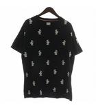 モンクレール MONCLER ガムブルー GAMME BLUE MAGLIA T-SHIRT Tシャツ カットソー 半袖 クルーネック 総柄 刺繍 ロゴ ワッペン XXL 紺 ネイビー /XZ ■GY18