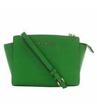 マイケルマイケルコース Michael michael kors セルマミディアムサッチェル ショルダーバッグ レザー ロゴ ゴールド金具 緑 グリーン AI-1309 /XZ ■GY18