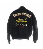 アヴィレックス AVIREX MA-1 FLYING TIGERS フライトジャケット 長袖 ジップアップ ブルゾン ナイロン 刺繍 ロゴ M 黒 ブラック 6152178 ■GY18 /MQ
