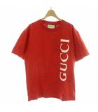 グッチ GUCCI Tシャツ カットソー 半袖 ロゴ XS 赤 レッド 白 ホワイト 565806 /MP ■GY18