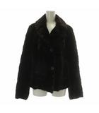 ロエベ LOEWE ファーコート ジャケット アウター 毛皮 ミンク ミドル 茶色 ブラウン /XZ ■GY18