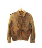  Cassidy Leather Fashion レザージャケット ブルゾンジャケット 中綿 ジップアップ 40 L 茶 ブラウン /MN23 ■GY18