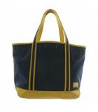 ポーター PORTER ガール GIRL 吉田カバン ボーイフレンドトート BOYFRIEND TOTE M トートバッグ ハンド キャンバス ロゴ 紺 ネイビー 黄色 イエロー 739-08514 /XZ ■GY18