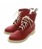 ドクターマーチン DR.MARTENS ショートブーツ レザー 7ホール ポインテッドトゥ レースアップ US6 23cm 赤 レッド /XZ ■GY18