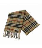 バーバリー BURBERRY ノバチェック マフラー ストール メリノウール カシミヤ混 茶 ブラウン ■GY18 /MQ