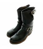 レッドウィング REDWING ヴィンテージ PT83プリントタグ エンジニアブーツ レザー 黒 ブラック 8E 26.0 26.5 /MP ■GY11