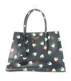 ケイトスペード KATE SPADE エヴァスモールサッチェル ハンドバッグ 2way ショルダーバッグ PVC レザー 革 花柄 ロゴ 紺 ネイビー /CK11 ■GY17