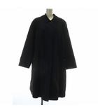 バーバリーズ Burberrys ステンカラーコート アウター ロング ライナー付き 裏地チェック柄 比翼ボタン 肩パッド 7AR S 紺 ネイビー /XZ ■GY18