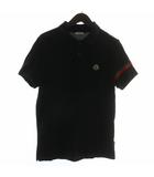 モンクレール MONCLER MAGLIA POLO MANICA CORTA ポロシャツ 半袖 鹿の子 ライン ロゴ ワッペン M 紺 ネイビー F10918A70900 84556 /XZ ■GY18