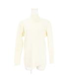 クリスチャンディオール Christian Dior SPORTS リブニット セーター ハイネック 長袖 ウール 厚手 L ベージュ /AH22 ■GY17