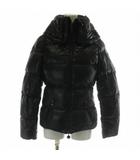 モンクレール MONCLER アリソ ALISO ダウンジャケット アウター ナイロン ジップアップ ロゴ ワッペン 0 S 黒 ブラック /XZ ■GY42