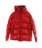 モンクレール MONCLER ECRINS ダウンジャケット 長袖 ジップアップ ロゴ フード 5 XL 赤 レッド F20911A54500 68950 ■GY42 /MQ